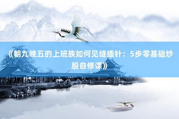 《朝九晚五的上班族如何见缝插针：5步零基础炒股自修课》