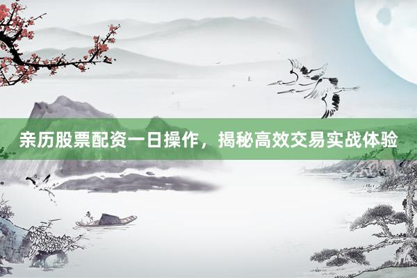 亲历股票配资一日操作，揭秘高效交易实战体验