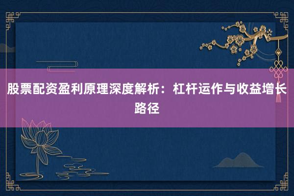 股票配资盈利原理深度解析：杠杆运作与收益增长路径