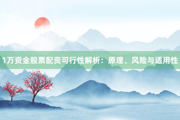 1万资金股票配资可行性解析：原理、风险与适用性