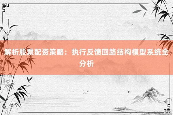 解析股票配资策略：执行反馈回路结构模型系统全分析